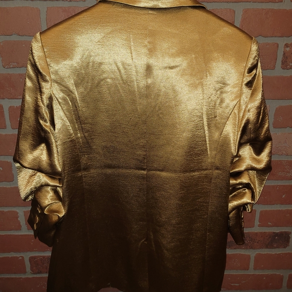 Cinq à Sept Metallic Gold Blazer - Picture 4 of 8